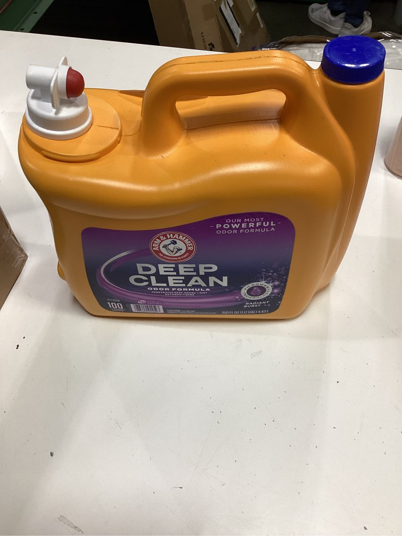 Condition photo showing Good Condition for arm & hammer™ deep clean odor formula liquid laundry detergent, laundry odor remover, radiant burst scent, 150 fl oz, 100 loads