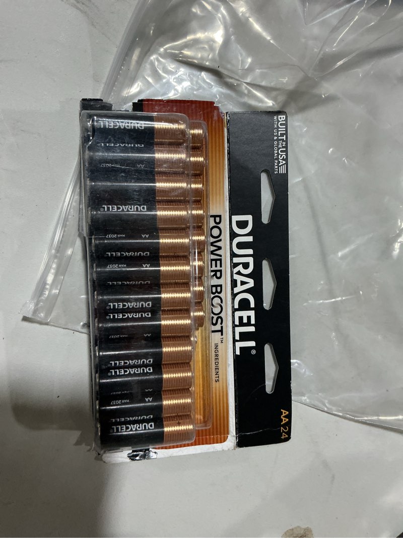 Condition photo showing Good Condition for duracell coppertop power boost aa alkaline batteries for household devices (24-pack), double a batteries