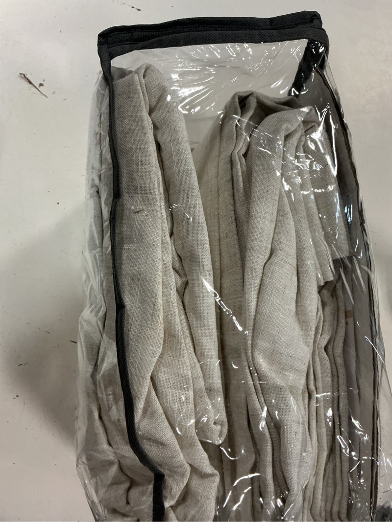Condition photo showing Good Condition for capaloca pinch pleated curtains blackout, linen blackout curtains 96 inches long 2 panels set for bedroom, thermal insulated pinch pleated drapes for living room, 70" w x 96" l (pack of 2), natural bare | natural 70"w x 96"l (pack of 2)