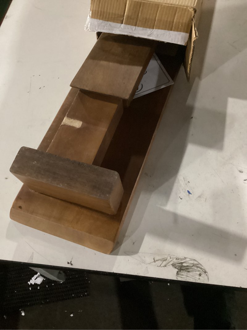 Condition photo showing As Is for Meditation Altar Table – 21 x 7.5 x 6 Inch Handmade Tiered Puja Shrine - Small Alter Tables for Relaxation, Prayer - Buddha Meditation Alter Made of Strong and Durable Mango Wood