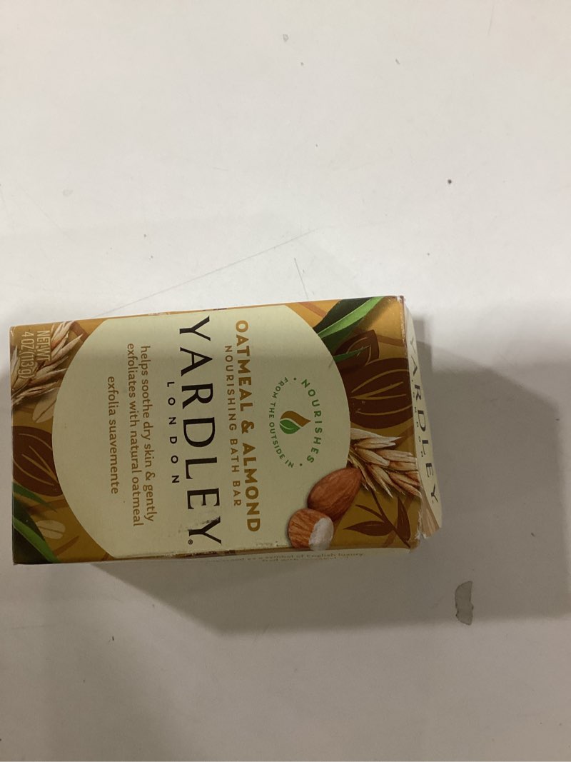 Condition photo showing New/Like New for Yardley Oatmeal and Almond Bar Soap, Oatmeal & Almond, 4 Ounce 4 ounce (Pack of 1)