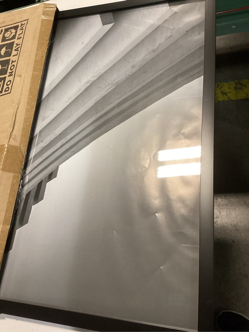Condition photo showing Good Condition for americanflat 20x24 picture frame with polished plexiglass - streamline collection - thin border picture frame for wall display - hanging hardware included - black 20x24 black