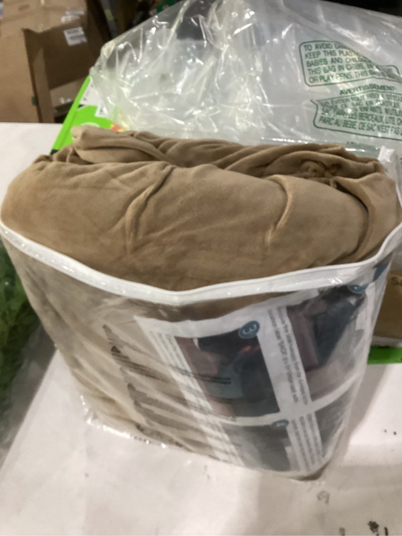 Condition photo showing Good Condition for h.versailtex real velvet plush 3 piece stretch sofa covers couch covers for 2 cushion couch loveseat covers width up to 72 inch feature thick soft stay in place (medium sofa, camel) 2 cushion loveseat camel