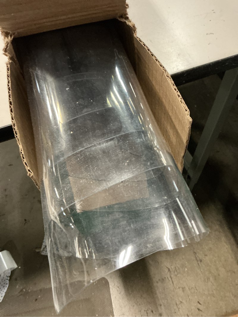Condition photo showing Good Condition for thick 40x90 inches pvc clear table pad large plastic vinyl crystal table protector waterproof pvc soft rectangle tabletop protector cover conference meeting table cover protector heat resistant clear 40"x90"