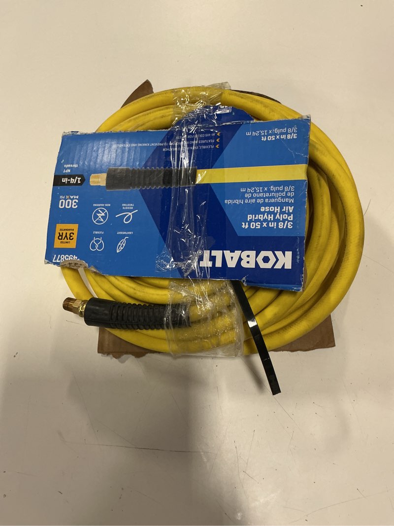 Condition photo showing As Is for Kobalt 3/8-in X 50-ft Poly Hybrid Air Hose #495877 #SGY-AIR207 (134740-1 BY124)