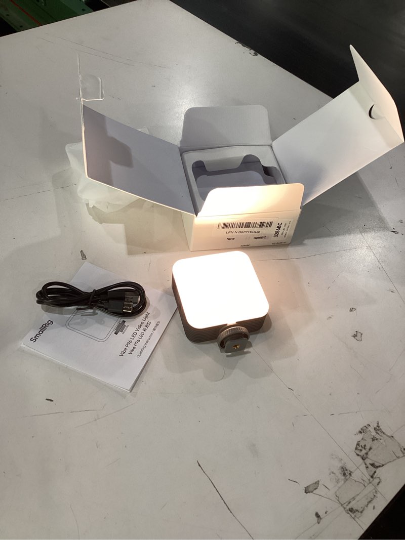 Condition photo showing New/Like New for SmallRig P96 LED Video Light, Portable Camera Lights, 96 LED Beads for Photography Video Lighting, Rechargeable 2200mAh CRI 95+ 2700-6500K w 3 Cold Shoe Gray