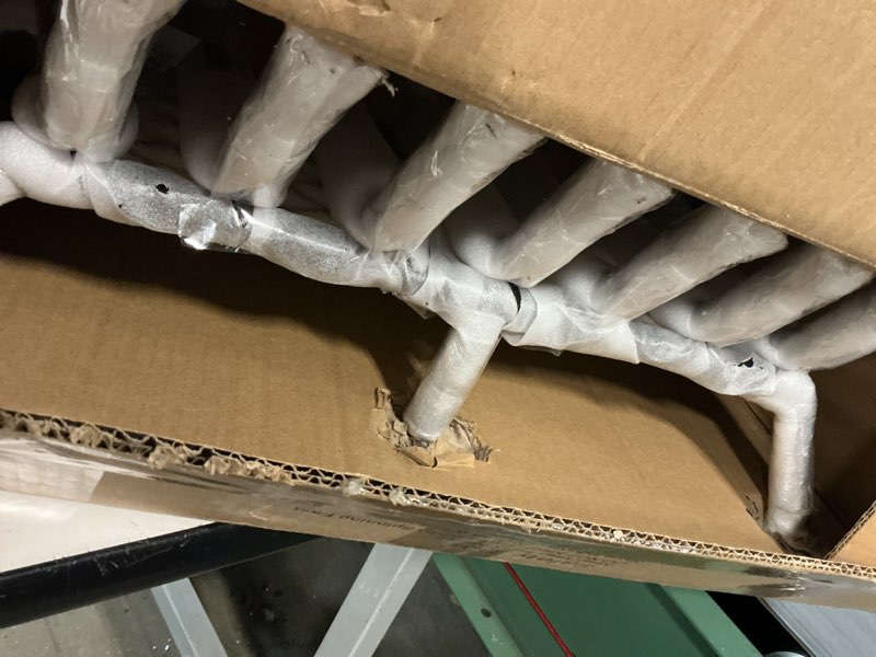 Condition photo showing New/Like New for G GOOD GAIN Fireplace Grate 24" with Ember Retainer, Heavy Duty Cast Iron Indoor, Chimney Hearth Wood Stove Burning Rack Holder,1/2” Bar Fire Place Asseccories for Outdoor, Fire Pits, Camping