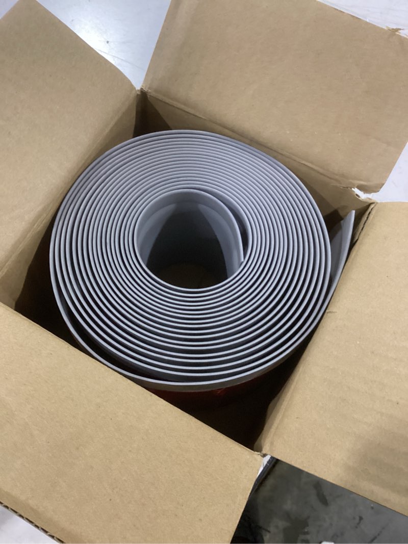 Condition photo showing Good Condition for vinyl wall base baseboard molding trim 4" flexible self adhesive rubber wall base moulding trim peel and stick design, 4 inch x 20 feet, gray 4in x 20ft gray