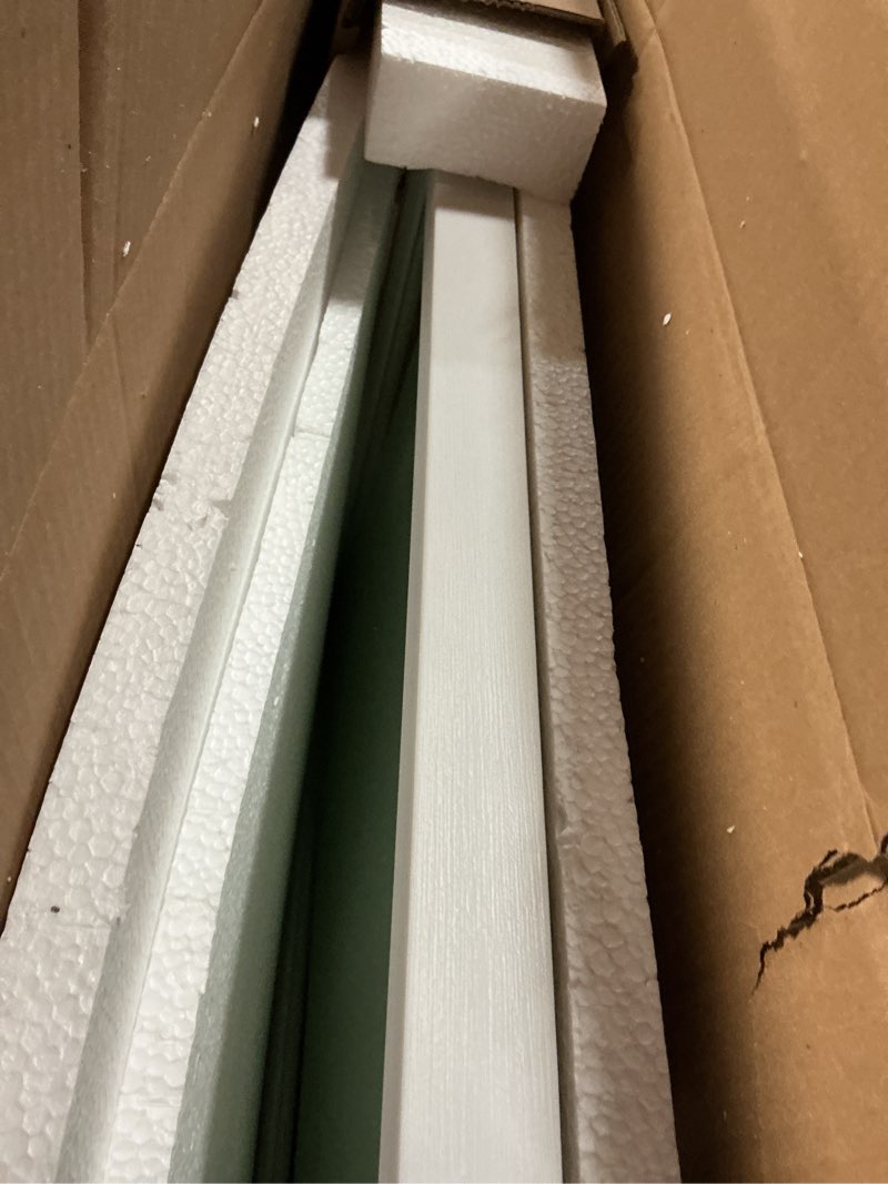 Condition photo showing Good Condition for MCS 23x34.25 Mercer Large Wall Mirror, White Timeless Rectangle Mirror, Vertical & Horizontal Wall Hanging Mirror for Bathroom, Bedroom, Entryway & Livingroom White 34.3"L x 23"W Mercer