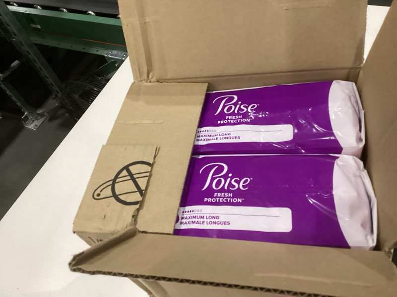 Condition photo showing Good Condition for Poise Postpartum Incontinence Feminine Pads for Women - Maximum Absorbency - Long - 84ct