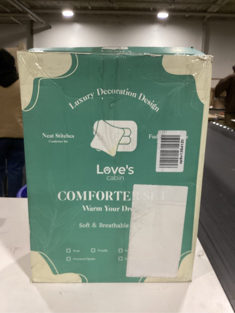 Condition photo showing As Is for Love's cabin California King sheet set All Season Bedding 