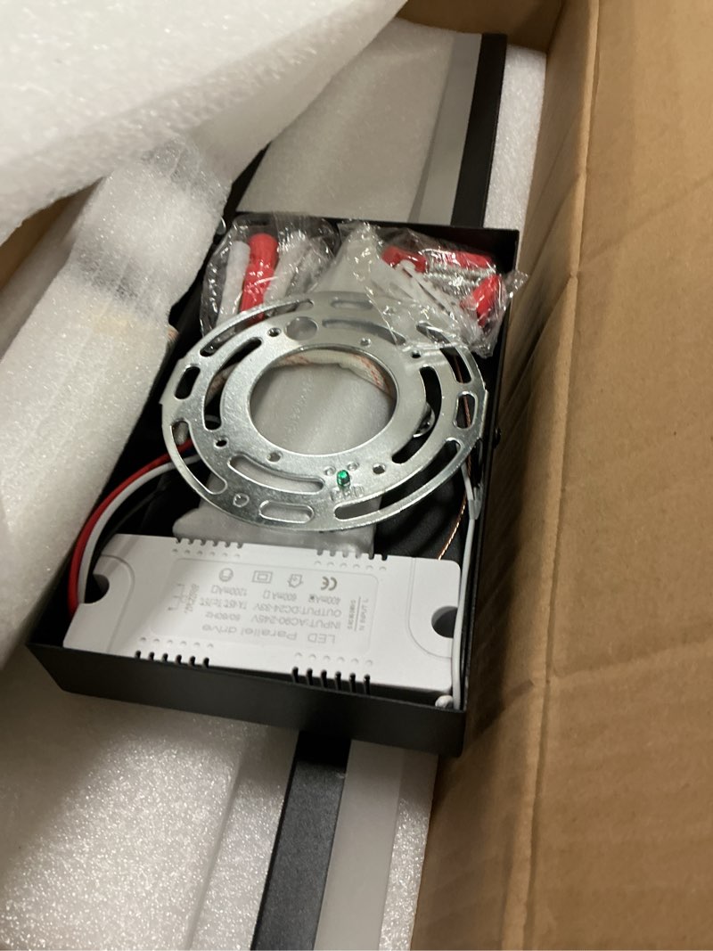 Condition photo showing New/Like New for Modern LED Vanity Lights Set of 2, Black Wall Sconce with Remote Control Dimmable Indoor Wall Light Bedside Remote Sconce for Bedroom Bathroom Living Dining Room (27.6inch 2 Pack) Black 27.6 IN-2 Pack