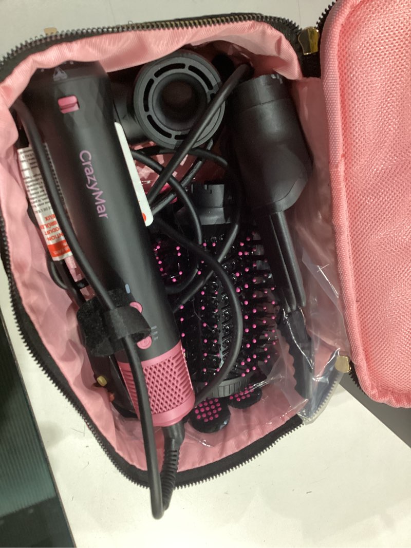 Condition photo showing As Is for air wrap hair styler, fast drying blow dryer & curling stylingtool, hot air styler no heat damage, hot air styler wrap for curling volumizing straightening styling?pink?