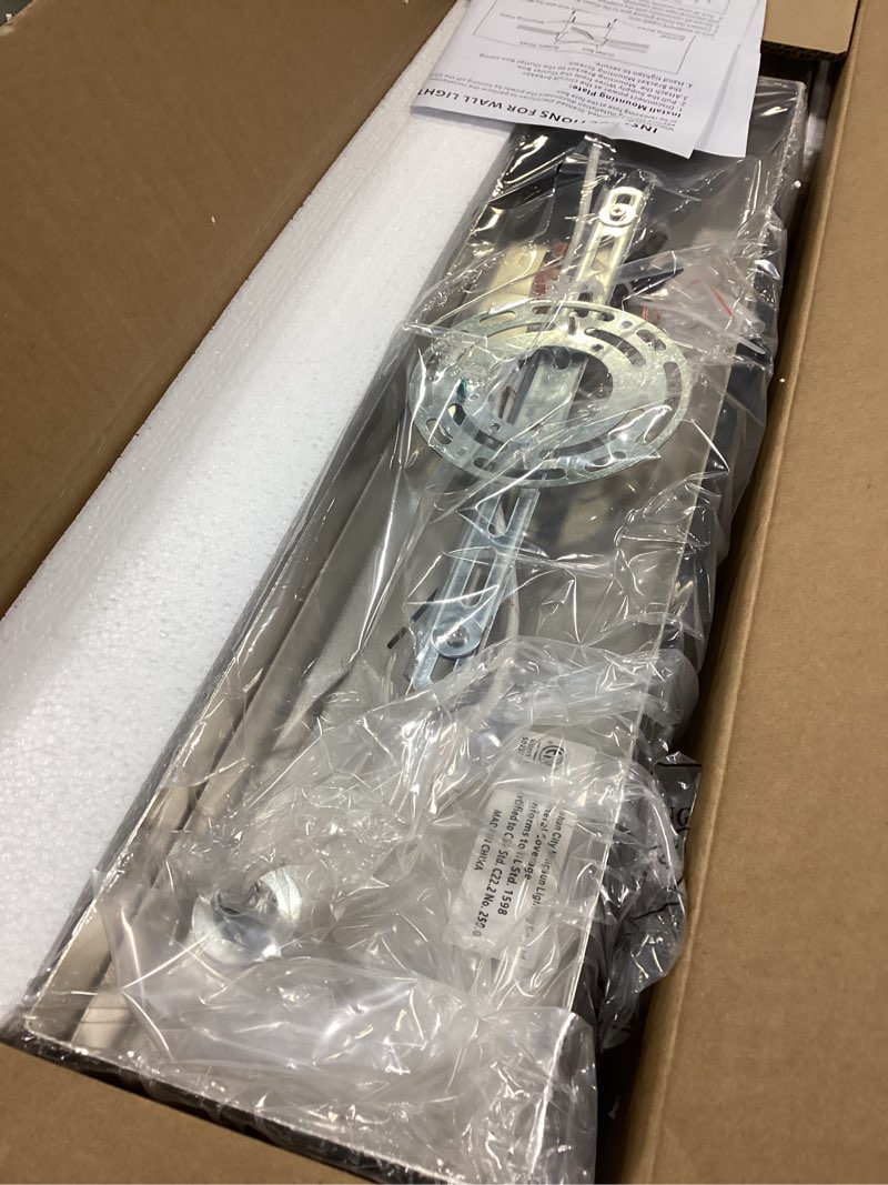 Condition photo showing New/Like New for 3-Lights Vanity Bath Light with Opal White Glass Shades, Modern Bathroom Lighting Over Mirror Brushed Nickel for Kitchen Hallway Bedroom Foyer