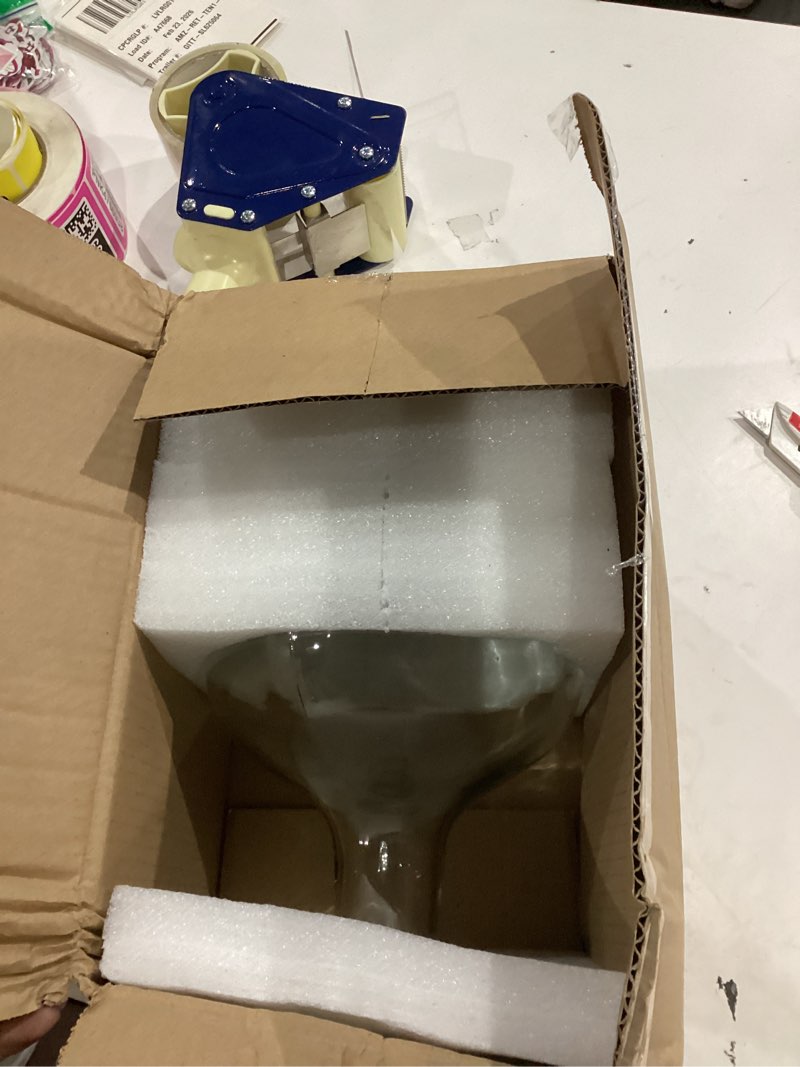 Condition photo showing Good Condition for Large Clear Glass Vase, 11.2'' H x 7.1'' W, Bubble Flower Vase for Pampas Grass, Stout Jug Vase for Table Centerpieces Home Indoor Decor - 1 Piece