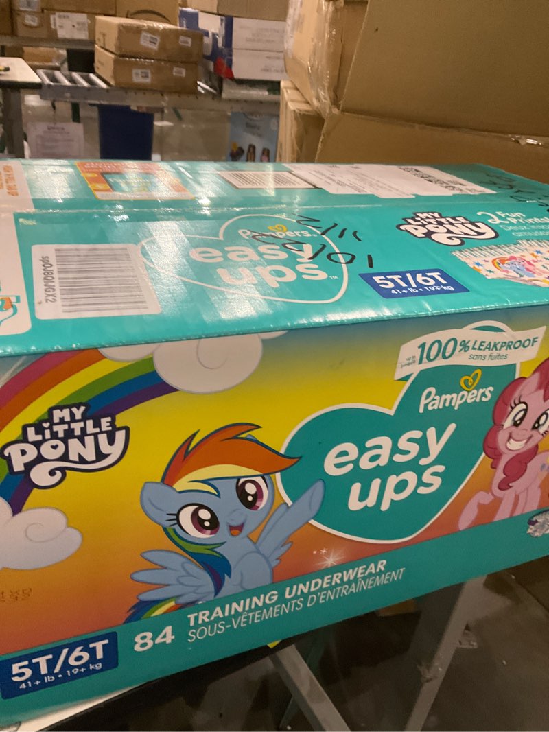 Condition photo showing New/Like New for Pampers Training Pants - Easy Ups Girls & Boys - Size 5T-6T, 84 Count, Peppa Pig Potty Underwear (Packaging May Vary) 5T-6T 84