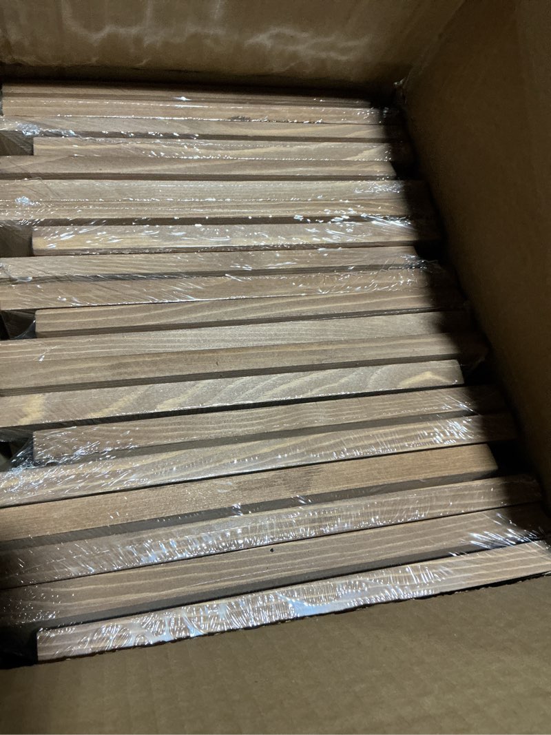 Condition photo showing Good Condition for ourwarm 10pcs wedding centerpieces for tables, foldable centerpiece table decorations center pieces decoration for table, rustic wood lantern centerpieces for tables wedding party table decor (brown) brown 10