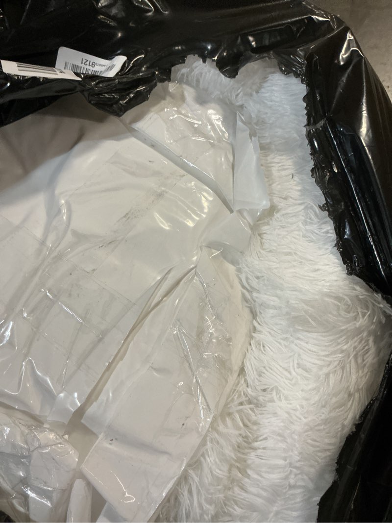 Condition photo showing As Is for sour lemon 8x10 area rugs for bedroom, white living room fluffy rug, large area rug shag shaggy carpet soft plush furry rugs, machine washable area rugs for kids girls boys home decor anti slip white 8' x 10' (rectangular)