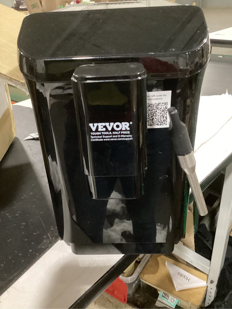 Condition photo showing As Is for (similar) vevor automatic espresso machine, 20 bar auto coffee machine with frother steam wand, built-in grinder and 15-level grinding settings, professional espresso coffee maker with 1.5l water tank