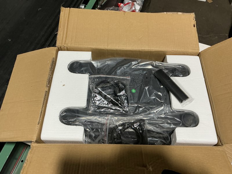 Condition photo showing As Is for SoftGym Vibration Plate Exercise Machine for Lymphatic Drainage,Power Vibrate Stand Shake Board 450 Lbs Capacity Whole Body Workout Waver with Fitness Resistance Bands Weight Loss Gifts for Women Men Slim- Black