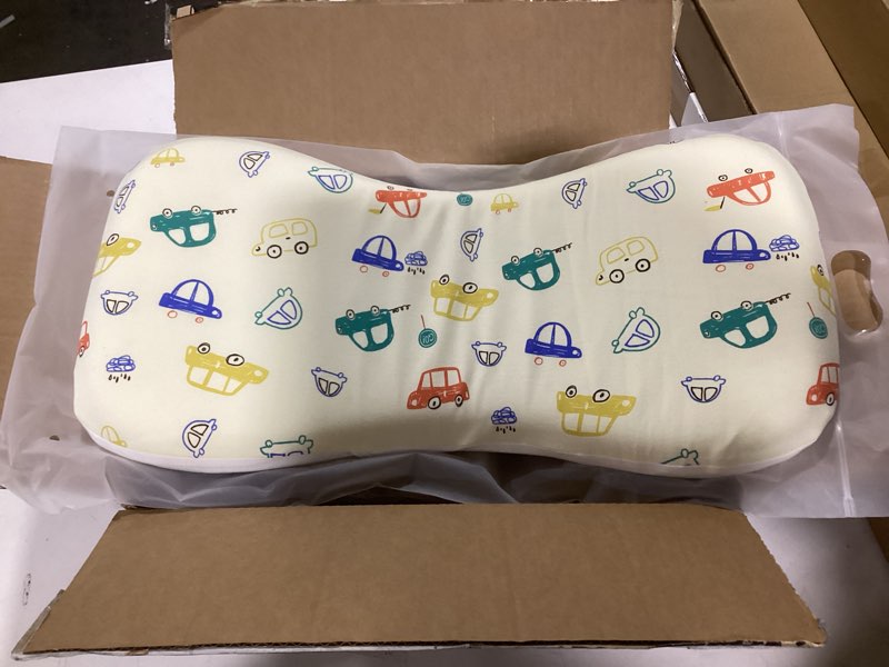 Condition photo showing Good Condition for Soft and Breathable Small Pillow with Machine Washable Two Pillow Cores (for 1 to 2 Year olds 20'' x 11.2'') White Car- M 19.5"x10.5" 2-4 years old