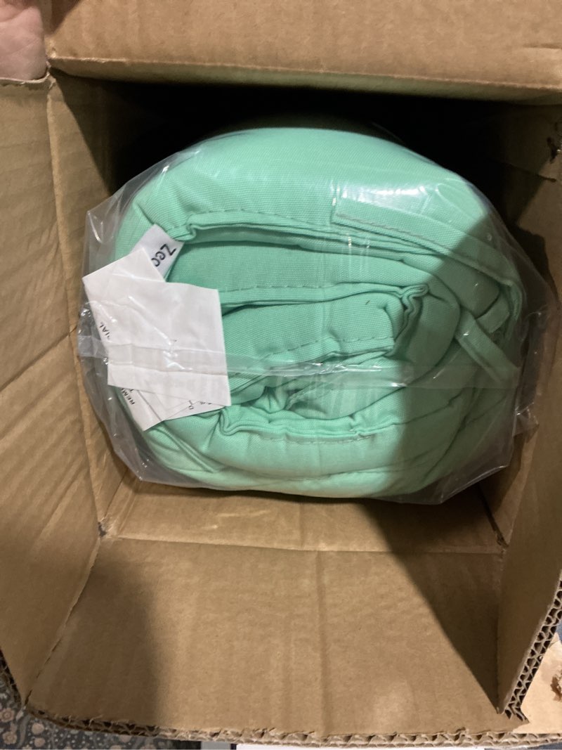 Condition photo showing Good Condition for outdoor high back chair cushion,water resistant tufted adirondack rocking chair cushion with ties,replacement seat cushion for patio furniture,aqua blue