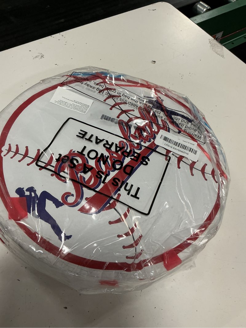Condition photo showing Good Condition for baseball piñata for baseball birthday decorations sports pinata softball with stick, blindfold, confetti for adults birthday baby shower sports party supplies