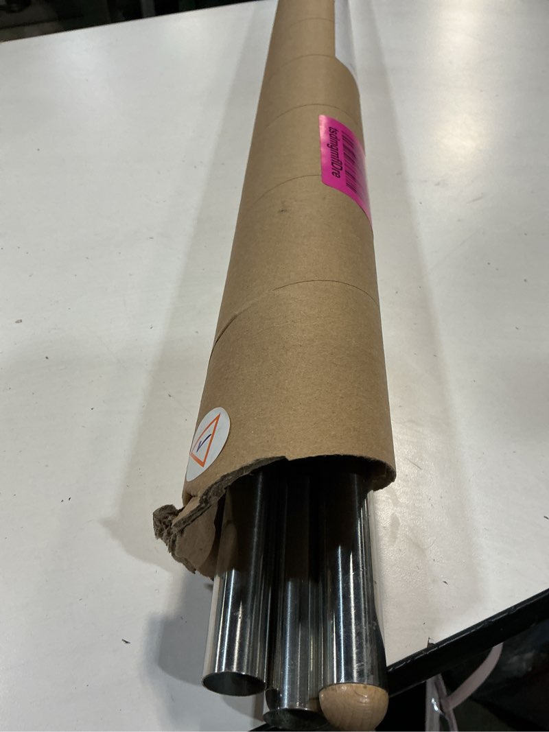 Condition photo showing New/Like New for Coat Stand 70\", Stainless Steel and Beech Wood, Freestanding Entryway Hall Tree for Hanging Hats / Bags / Purse / Jackets / Accessories, Modern Minimalist Design