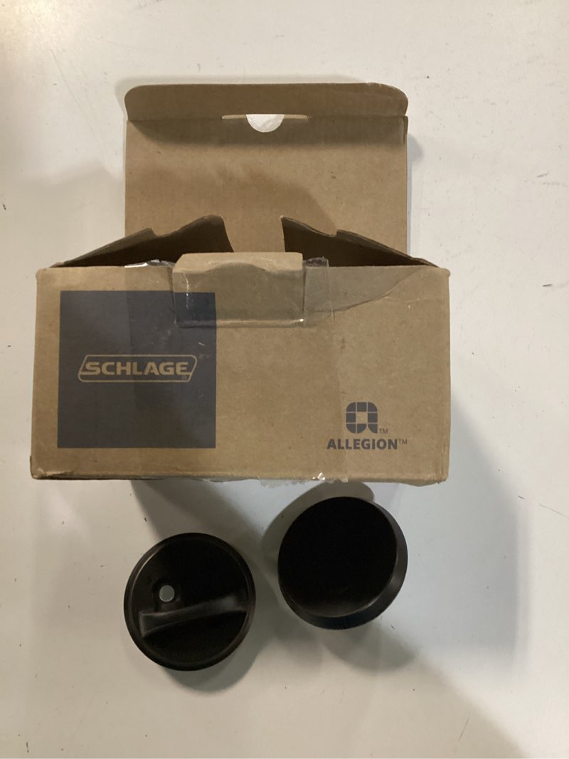 Condition photo showing Good Condition for schlage b81716 standard trim aged bronze key lock single thumbturn deadbolt aged bronze w/exterior plate
