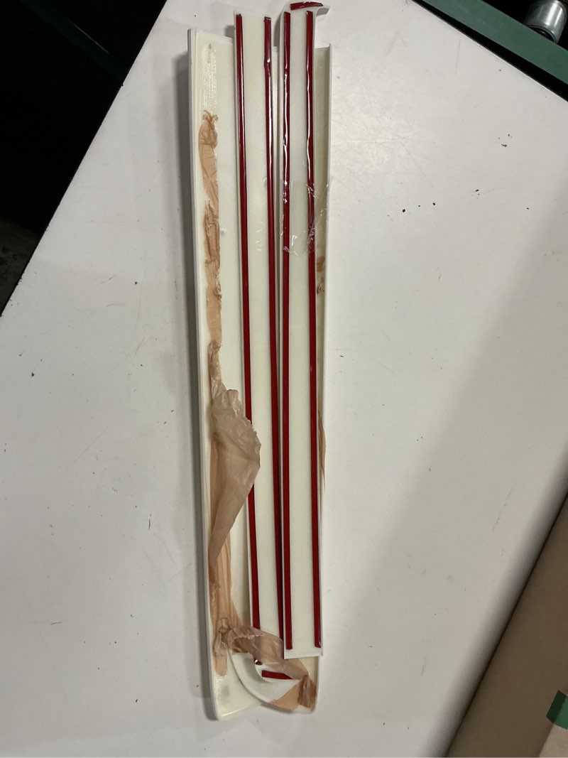 Condition photo showing As Is for dashbooard cover 4pcs abs dashboard panel trim cover compatible with tesla model y juniper 2025 2026 (matte white)