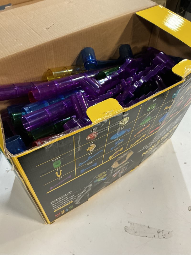 Condition photo showing Good Condition for national geographic glowing marble run – 250 piece construction set with 50 glow in the dark glass marbles & storage bag, stem gifts for boys and girls, building project toy (amazon exclusive) glowing large