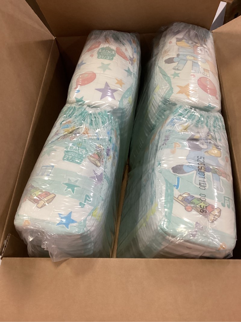 Condition photo showing New/Like New for Pampers Training Pants - Easy Ups Boys & Girls Bluey - Size 2T-3T, 140 Count, Children's Potty Underwear (Packaging May Vary) 2T-3T 140