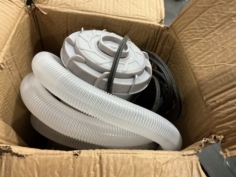 Condition photo showing As Is for 1000 gallon above ground pool filter pump, water circulation & cartridge filtration system – improve water cleanliness and clarity 1000 gph