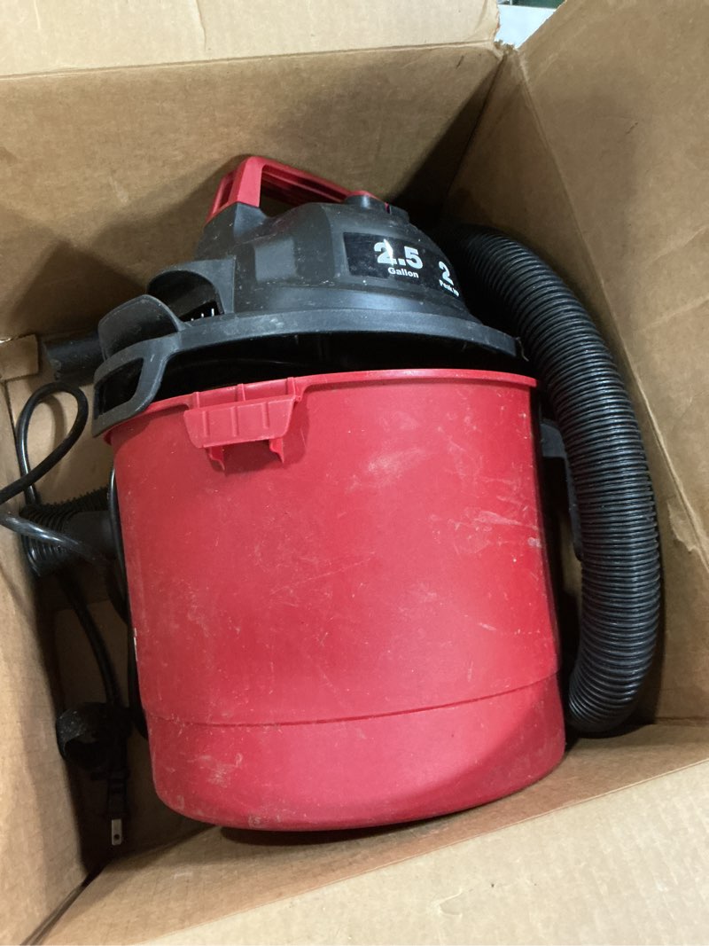 Condition photo showing As Is for vacmaster 2.5-gallon* 2 peak hp wall mountable wet/dry vacuum – vom205p 1101 plug-in edition