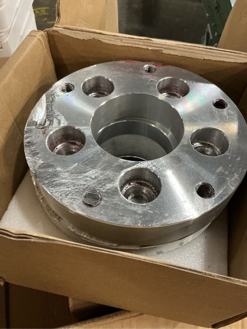 Condition photo showing As Is for OCPTY 4PCS 5x4.5 to 6x5.5 Wheel Spacers Adapters 2" inch 12x1.5 Studs 74mm Hub Bore Forged Wheel Spacers Adapters 5 Lug fit for Accord for Avalon for Camry for Civic for CL for Crosstour