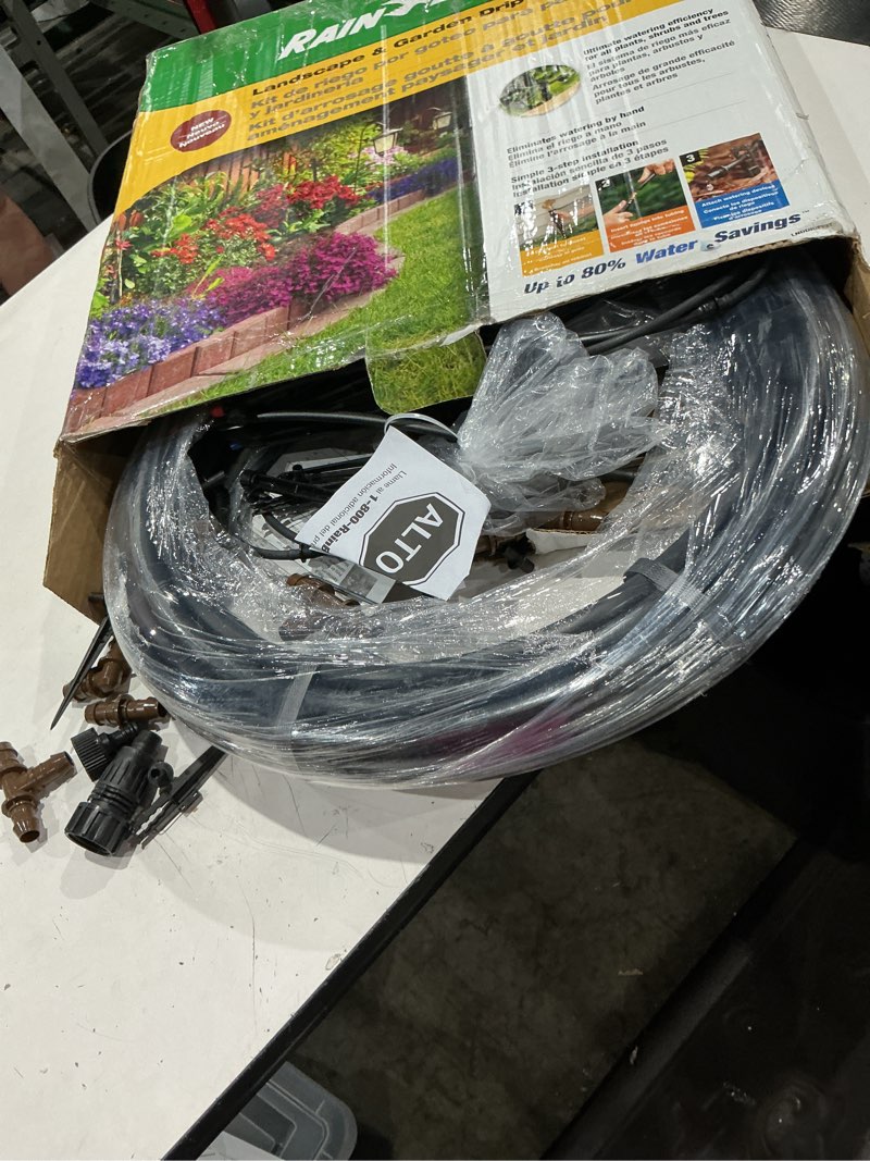 Condition photo showing Good Condition for rain bird lnddripkit drip irrigation landscape/garden watering kit with drippers, micro-bubblers, micro-sprays standard kit landscape/garden kit