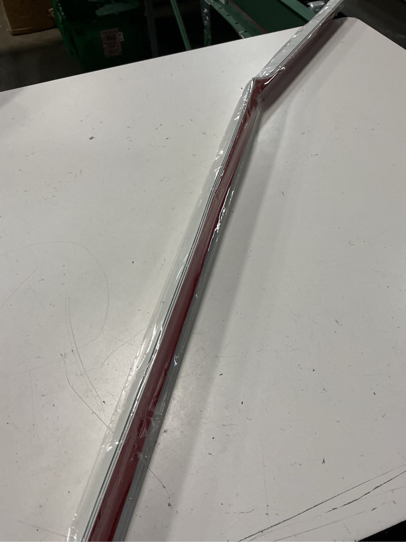 Condition photo showing As Is for 4pcs 45" aluminum metal corner protectors, self adhesive corner guards, metal wall edge protector strip, furniture corner protectors, wall cabinet baseboard decoration 45" x 1" (silver) 4pack-45.0 x 1.0 x 1.0 in silver