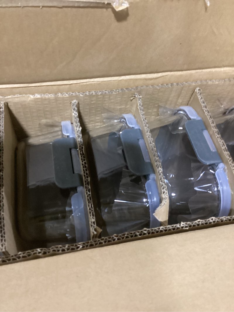 Condition photo showing New/Like New for M MCIRCO [5-Packs, 36 Oz Glass Meal Prep Containers with Snap Locking Lids Glass Food Containers,Airtight Lunch Container,Microwave, Oven, Freezer and Dishwasher (4.5 Cup) Gray