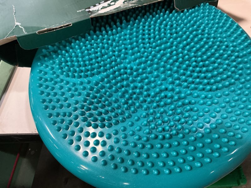 Condition photo showing Good Condition for trideer wobble cushion core balance disc, flexible seating for classroom elementary, wiggle seat for sensory kids, balance pad with inflation pump 34cm turquoise