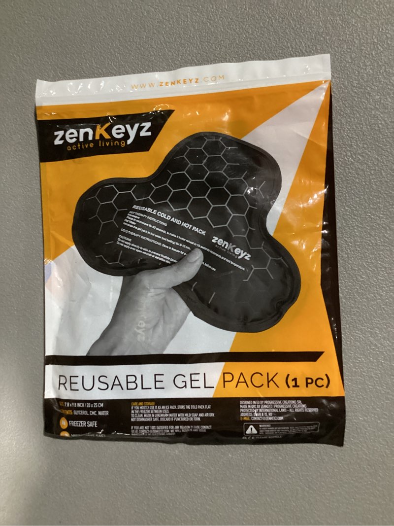 Condition photo showing Good Condition for gel ice pack for injuries - reusable cold/hot pack for neck, shoulder, knee, hot cold therapy for rotator cuff injuries, bursitis, and swelling, large (8'' x 10''), flexicool for shoulder braces