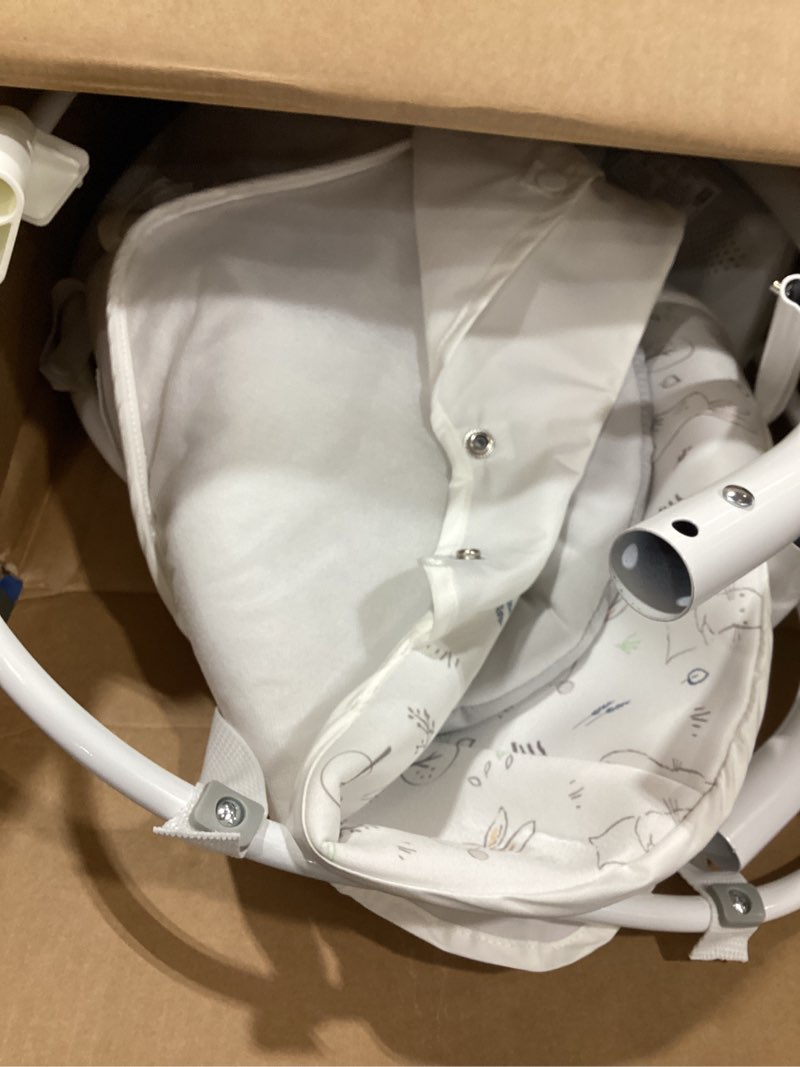 Condition photo showing Good Condition for Ingenuity InLighten 5-Speed Baby Swing - Swivel Infant Seat, 5 Point Safety Harness, Nature Sounds, Lights - Van Elephant Van The Elephant