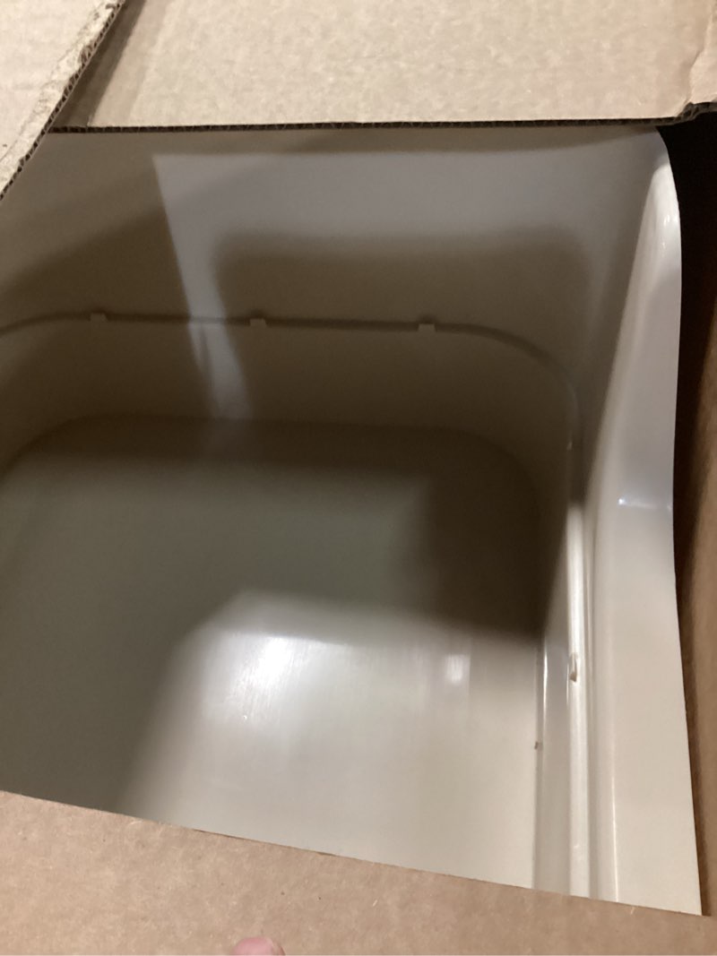 Condition photo showing Good Condition for Extra Large Cat Litter Box with High Sides,23.23"×16.34"×8.46",Jumbo Kitty Litter Box with Low Entry,XL Cat Boxes for Indoor Cats,Easy to Clean,Anti-Splashing(White)