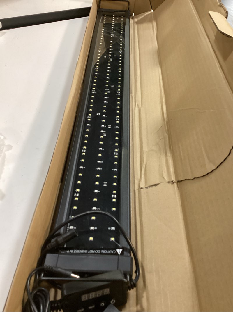 Condition photo showing As Is for AQUANEAT LED Aquarium Light for 12 Inch Fish Tank, Auto On Off with Timer, Full Spectrum, Adjustable Brightness, Daylight Moonlight Mode, for Fresh Water Low-to-Mid Light Plants 11"-14"