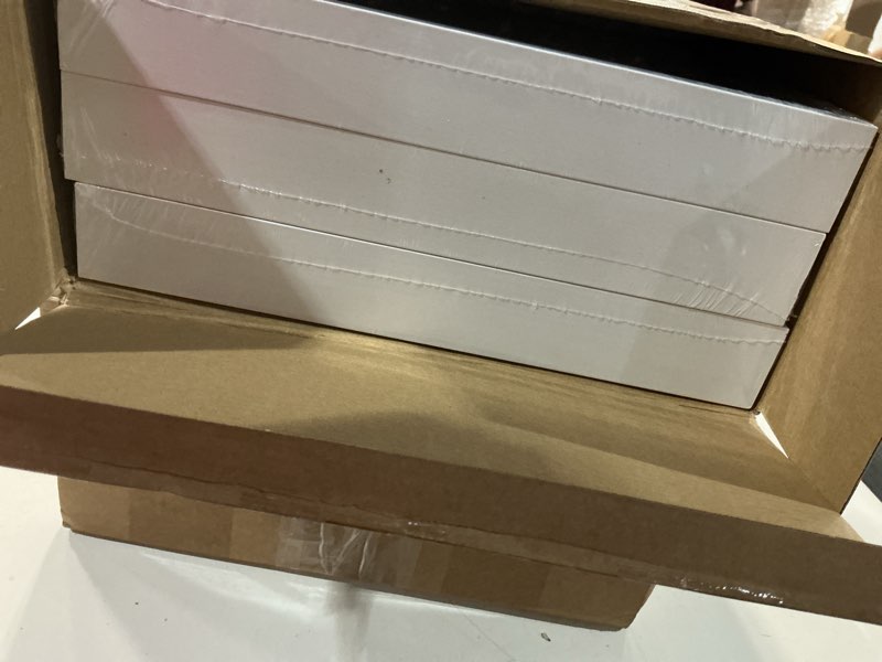 Condition photo showing New/Like New for tuanse 6 pieces shadow box picture frame square shadow boxes display cases for sports memorabilia wedding memories crafts pins awards medals tickets and photos(white,12 x 12 inch) white 12 x 12 inch