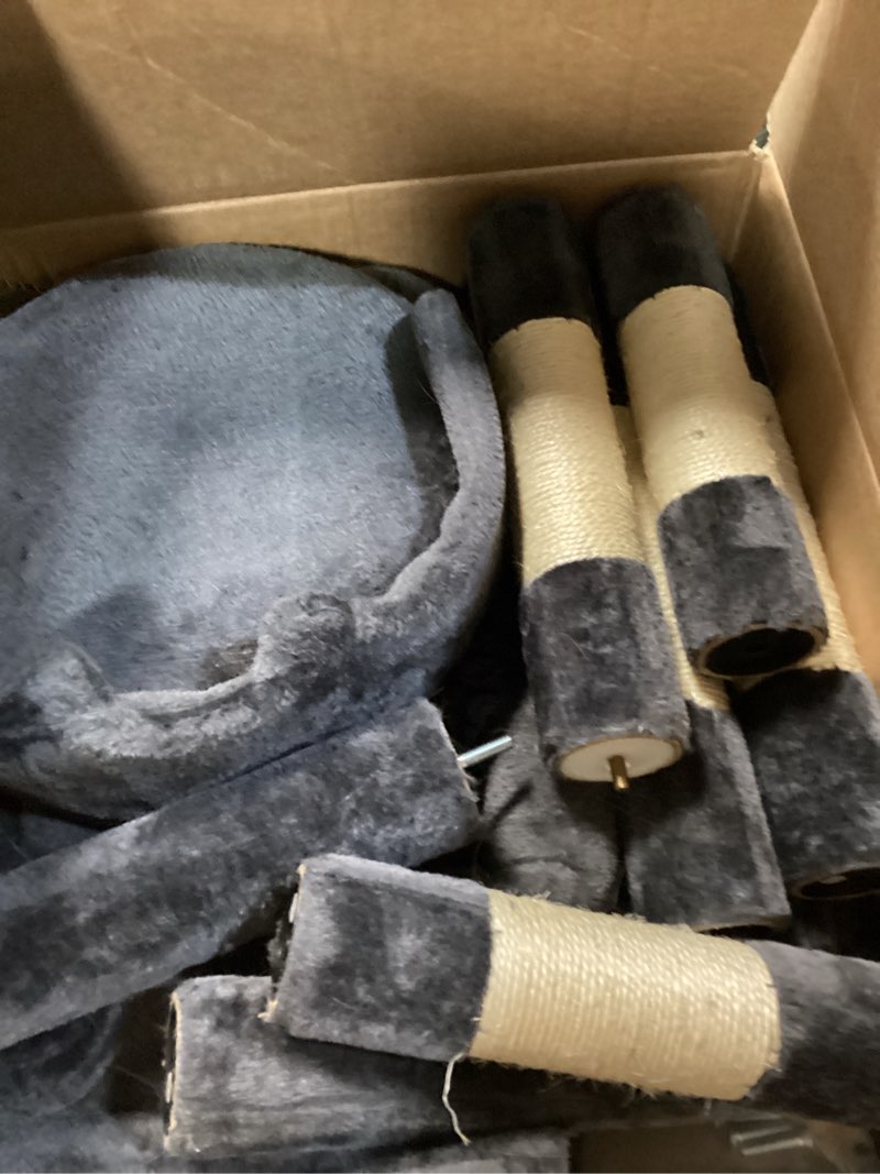 Condition photo showing Good Condition for Globlazer Heavy Duty Cat Trees for Large Cats, Sturdy 72in Maine Coon Cat Tree for Large Cats 20 lbs+ Heavy Duty Cat Tower for Adult Biggest Cat with 6 Scratching Posts, Hammock, S72, Dark Gray 72 inch Dark Grey