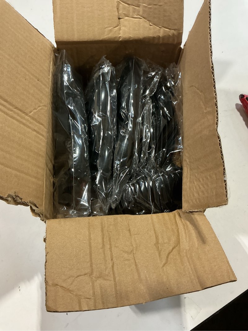 Condition photo showing Good Condition for 18 pcs black plastic serving utensils set - 6 black plastic serving spoons, 6 black tongs and 6 forks - heavy duty black disposable serving utensils set for parties
