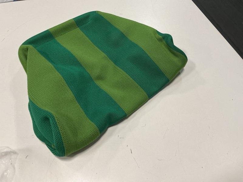 Condition photo showing Good Condition for mahjong tile bag woven clutch purses for women woven striped dumpling bag summer beach evening handbag for mahjong tile vacation supplies(dark light green,thick lines) dark light green thick lines