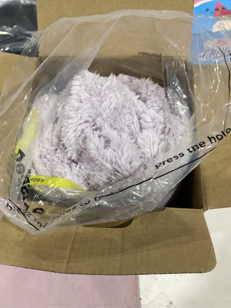 Condition photo showing As Is for bedsure gentlesoft lavender purple throw blanket for couch bed, checkered fleece soft cozy mothers gifts day blankets?throw for bedroom home decor gifts for girls, lavender fog, 50x60 inches 03 lavender fog throw (50" x 60")