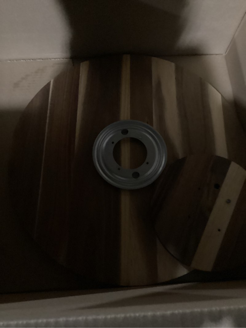 Condition photo showing Good Condition for Copco 18 Inch Acacia Wood Lazy Susan Turntable Organizer for Kitchen Table, Pantry Storage, Cabinet Organization – Rotating Server for Dining, Condiments, Spices