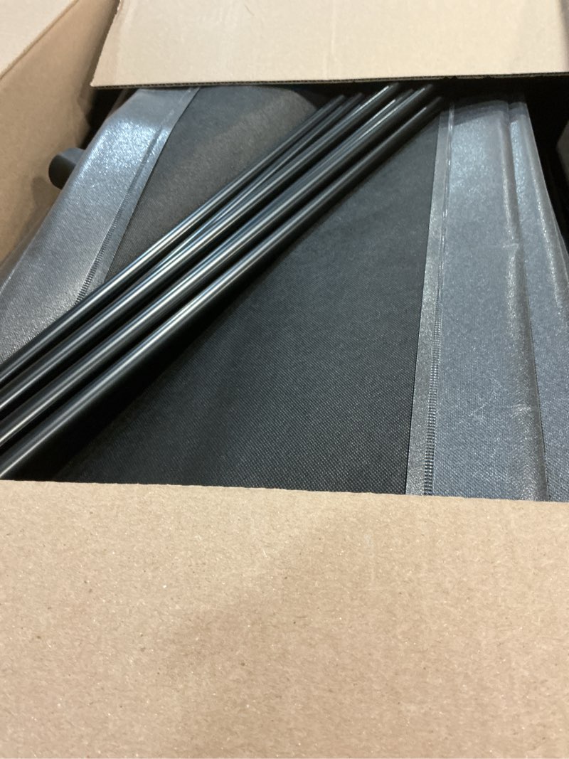 Condition photo showing As Is for casamaya clothes rack, portable closet, 80.7 inch extra large capacity wardrobe closet, clothes storage organizer with shelves and 5 hanging rods, easy to assembly, black pct036b01 80.7"l x 16.9"w x 77.6"h